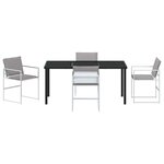 vidaXL Ensemble de salle à manger pour jardin 5 Pièces Blanc