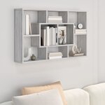 vidaXL Étagère murale Sonoma gris 85x16x52 5 cm Bois d'ingénierie