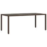 vidaXL Ensemble de bistro de jardin 7 Pièces coussins marron poly rotin