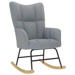 vidaXL Chaise à bascule avec repose-pied Gris clair Tissu