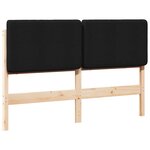 vidaXL Tête de lit capitonnée Marron et Noir 120 cm Pin massif