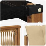 vidaXL Ensemble de canapés d'extérieur 3 pc Naturel et Beige