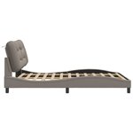 vidaXL Cadre de lit sans matelas taupe 140x190 cm tissu