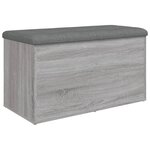 vidaXL Banc de rangement sonoma gris 82x42x45 cm Bois d'ingénierie