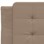 vidaXL Lit avec matelas cappuccino 100x200 cm similicuir
