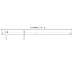 vidaXL Kit de quincaillerie de porte coulissante 183 cm Acier Blanc