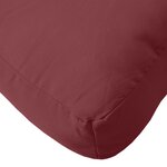 vidaXL Coussins de palette lot de 3 rouge bordeaux mélangé tissu