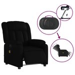 vidaXL Fauteuil de massage inclinable électrique noir similicuir
