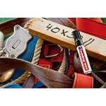 Marqueur Permanent 500 Bleu Clair Corps Alu Pointe Biseau 2-7 mm x 10 EDDING