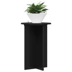 vidaXL Support de Plante 2 pièces Noir Ø40 x 60 cm Bois d'ingénierie