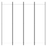 vidaXL Cloison de séparation 4 panneaux Blanc 200x200 cm Tissu