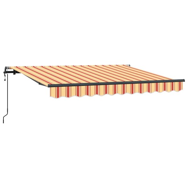 vidaXL Auvent Rétractable Jaune 350 x 200 cm tissu