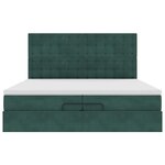 vidaXL Cadre de lit ottoman avec matelas vert foncé 200x200 cm velours