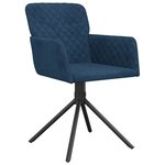 vidaXL Chaises pivotantes à manger lot de 2 Bleu Velours