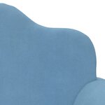 vidaXL Canapé pour enfants 2 places bleu peluche douce