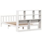 vidaXL Lit bibliothèque sans matelas blanc 160x200 cm bois pin massif