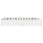 vidaXL Cadre de lit avec tiroirs sans matelas blanc 100x200 cm