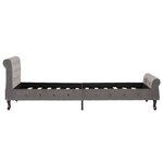 vidaXL Cadre de lit sans matelas Gris Velours 90x200 cm