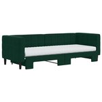 vidaXL Lit de jour avec gigogne et matelas vert foncé 80x200cm velours