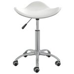 Chaise fauteuil siège de bureau informatique étude similicuir blanc 02_0023987