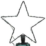 vidaXL Sapin de Noël avec piquet Blanc froid 108 LED 180 cm