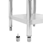 vidaXL Table de travail de cuisine 60x60x85 cm Acier inoxydable