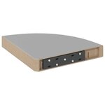 vidaXL Étagères d'angle flottantes 2 Pièces gris 25x25x3 8 cm MDF