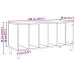 vidaXL Armoire à disques chêne artisanal 100x38x48cm bois d'ingénierie