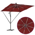 vidaXL Parasol banane à mât déporté Couleur terre cuite