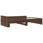 vidaXL Cadre de lit sans matelas chêne marron 75x190cm bois ingénierie