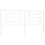 vidaXL Cadre de lit avec tête de lit blanc 200x200 cm bois massif