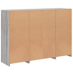vidaXL Buffets avec lumières LED 3 Pièces sonoma gris bois d'ingénierie