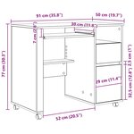 vidaXL Bureau blanc avec tiroirs Blanc MDF  Panneau de particules Standard