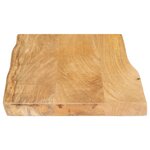 vidaXL Dessus de table 50x40x2 5 cm bord vivant bois massif manguier