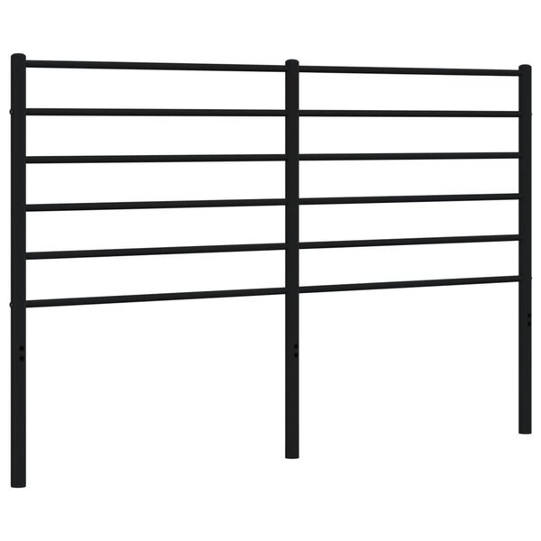 vidaXL Tête de lit métal noir 140 cm