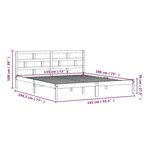 vidaXL Cadre de lit sans matelas blanc bois massif