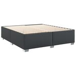 vidaXL Sommier à lattes de lit avec matelas Noir 200x200 cm Similicuir