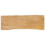 vidaXL Dessus de table 140x40x2 5 cm bord vivant bois massif manguier