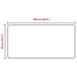 vidaXL Coureur de Tapis MARSA Noir 50 x 100 cm Polyester et PVC