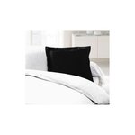2 Taies d'Oreillers 100  coton 63 x 63 cm - Noir