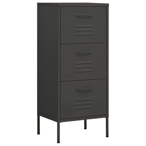 vidaXL Armoire de rangement Anthracite 42 5x35x101 5 cm Acier