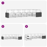 vidaXL Ensemble de canapés d'extérieur 6 pc Naturel et Anthracite