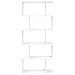 vidaXL Étagère séparatrice de pièce à 5 niveaux blanc 70x24x161 cm