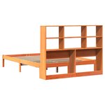 vidaXL Lit bibliothèque sans matelas cire marron 120x190cm pin massif
