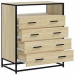 vidaXL Commode chêne sonoma 70x41x83 5 cm bois d'ingénierie