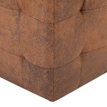 vidaXL 2 Pièces Poufs Marron 30 x 30 x 30 cm Similicuir daim