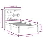 vidaXL Cadre de lit sans matelas bois massif
