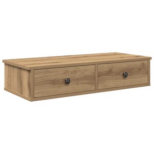 vidaXL Étagère murale avec tiroirs chêne artisanal bois d'ingénierie