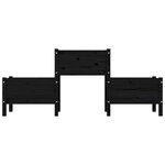 vidaXL Jardinière Noir 178 5x44x75 cm Bois massif de pin