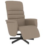 vidaXL Fauteuil inclinable avec repose-pieds cappuccino similicuir